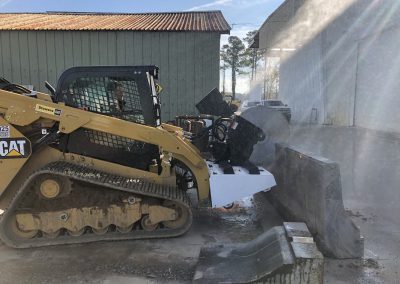 concrete barrier demolition skid steer attachment