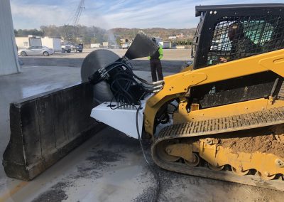 concrete barrier cutting attachment