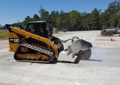 concrete road cutting attachment